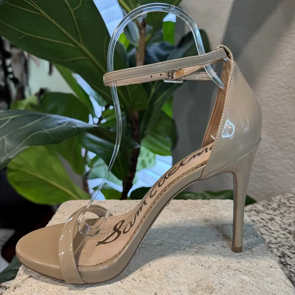 Sam Edelman Nude Ankle Strap Sandal Heels